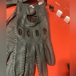 Vintage 1960s Men’s Brown Leather Moto Gloves - NOS - Medium 9 1/2